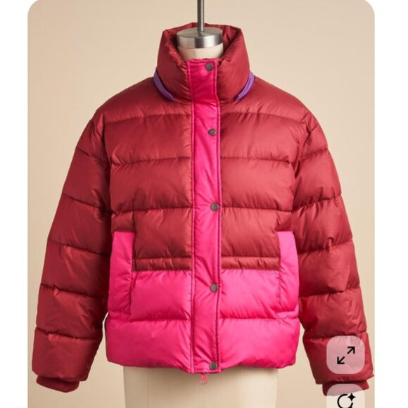 Sundance Minnie Puffer Colorblock Coat NWT XS - Picture 14 of 15